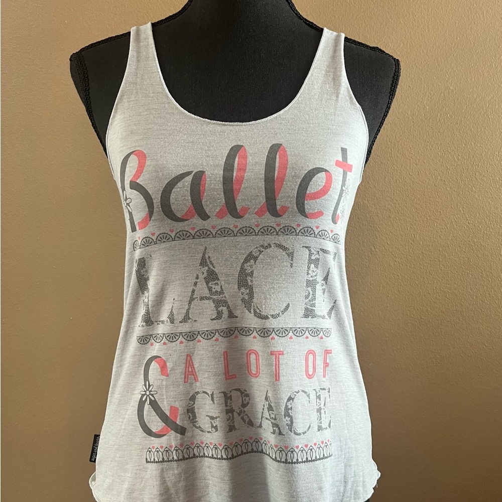 White Graphic Relaxed Tank Top
